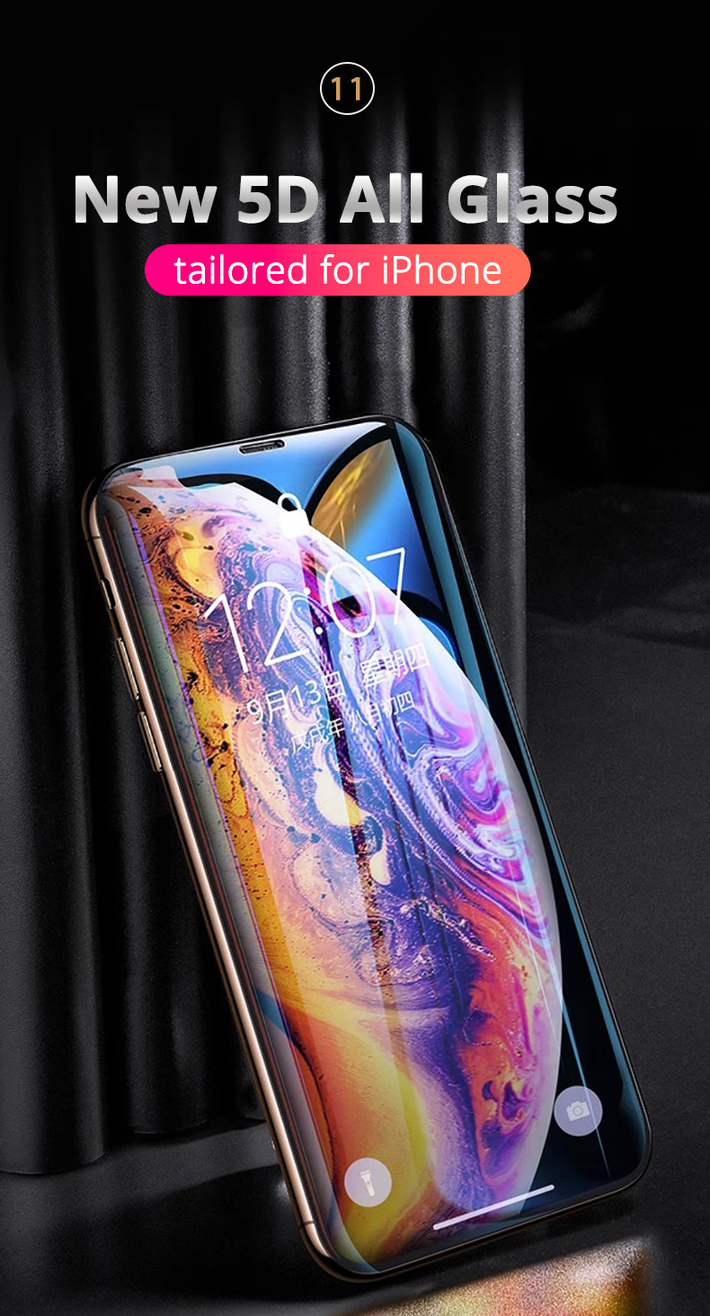 Bakeey-5D-Full-Coverage-Anti-explosion-Tempered-Glass-Screen-Protector-for-iPhone-XS-Max--iPhone-11--1580799-1